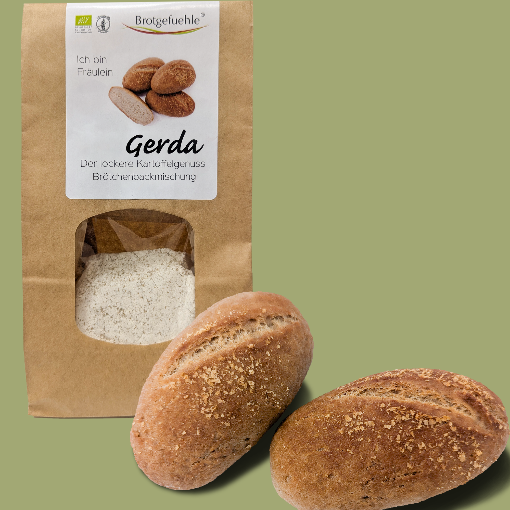GERDA - glutenfreie Bio-Brötchenbackmischung