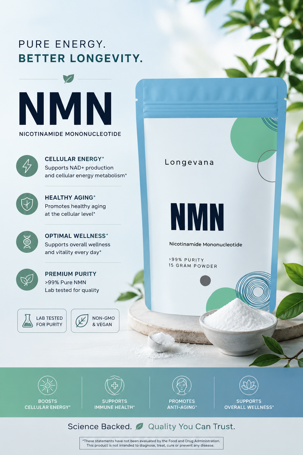 NMN Powder - Nicotinamide Mononucleotide