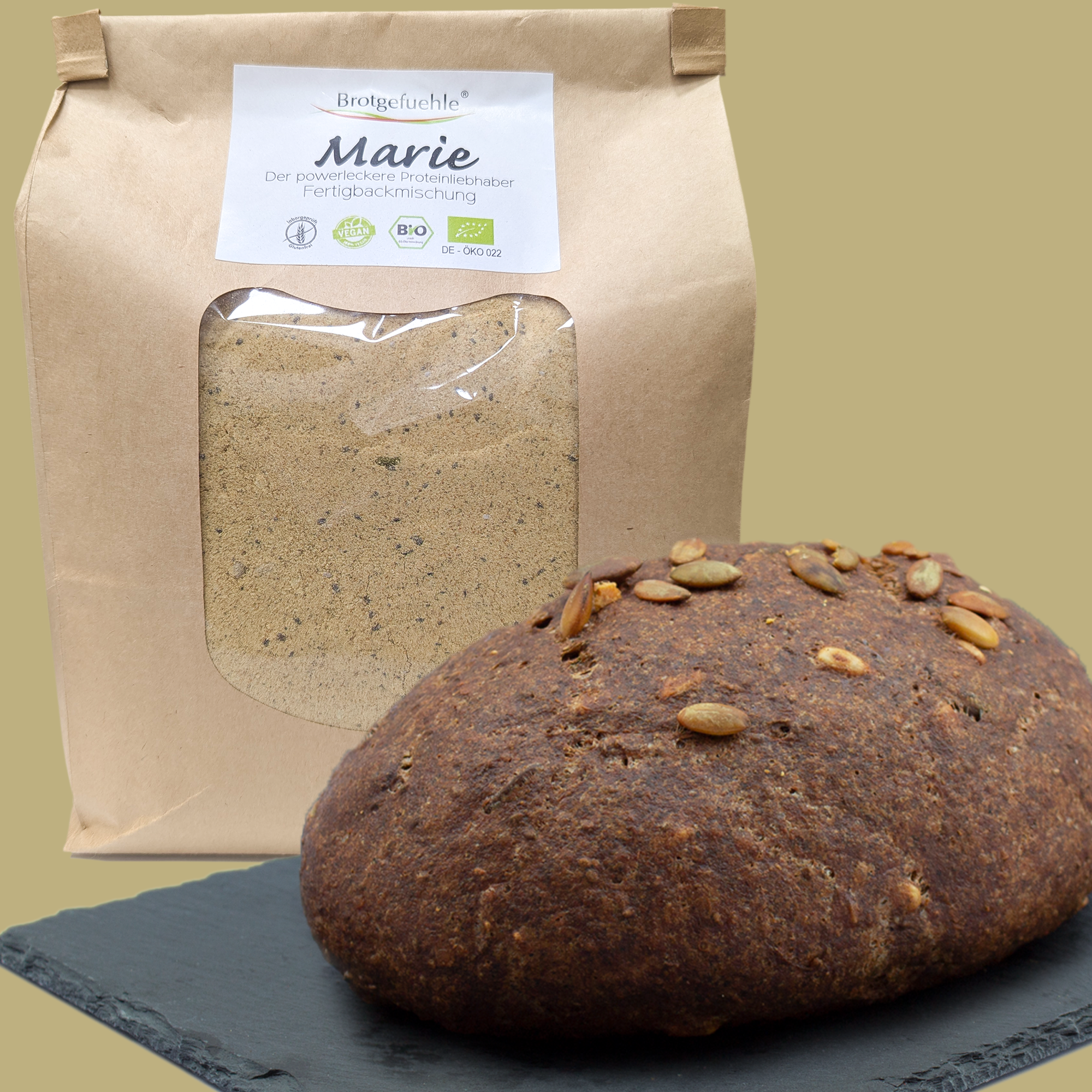 MARIE - glutenfreie Bio-Brotbackmischung