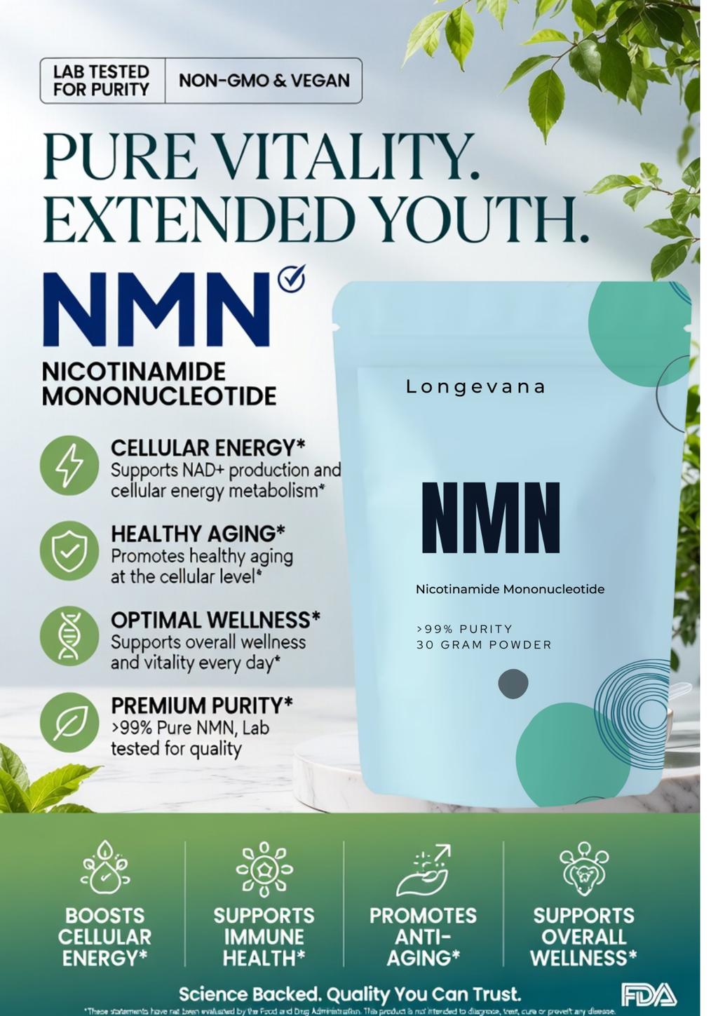 NMN Powder - Nicotinamide Mononucleotide